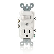 Leviton 5225 Combination Switch and Receptacle 15A 120/277VAC