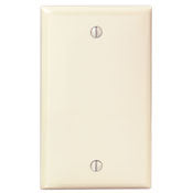 Leviton 80714-I 1-Gang No Device Blank Wallplate Standard Size Box Mount Ivory