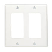 Leviton 80409-NT 2-Gang Decora/GFCI Device Wallplate Standard Size Replacement MPN