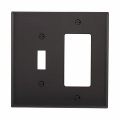 EATON PJ126BK CWD WALLPLATE 2G TOGGLE/DECO POLY MID BK