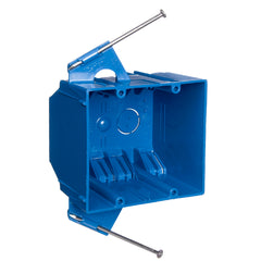 ABB B232ACP 2-Gang Nail-On New Work Outlet Box with Nails, Contract Pack, Blue