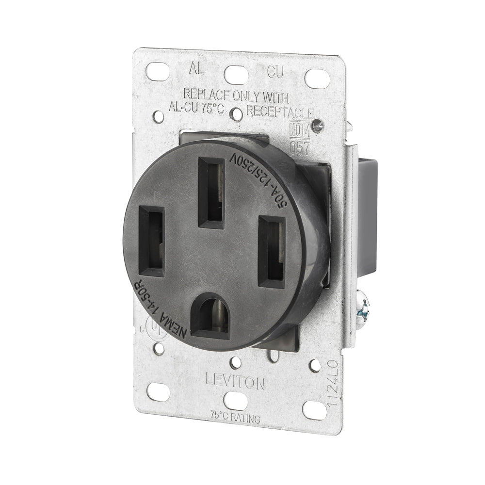 Leviton 279-S00 Power Device Receptacle 250 VAC 50 Amp 3-Pole 4 Wire Grounding