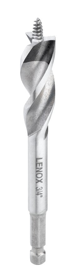 Lenox 1094806A1216 Utility Wood Drill Bit 3/4 Inch Diameter 6 Inch Overall Length 3/8 Inch Shank