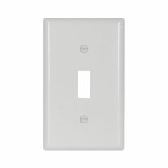 Eaton 2134W Standard Wallplate, 1 Gang, Thermoset, White