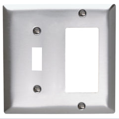 Legrand SS126 Combination Wallplate 2G Standard - 302 Stainless Steel