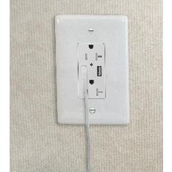 Hubbell USB20A5W USB Charger Receptacle 20A 125V