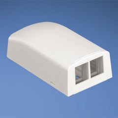 Panduit NK2BXEI-A NetKey 2-Port Surface Mount Box, Plenum, Ivory