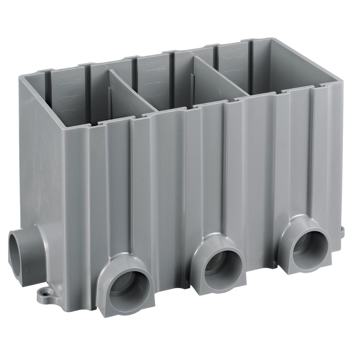 Hubbell PFBRG3 HUB 3G Gray Plastic Floor Box; Eight 1 Hubs 78358584832