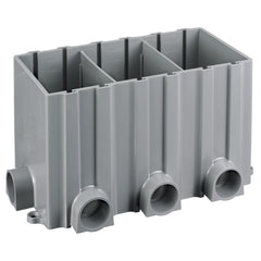 Hubbell PFBRG3 HUB 3G Gray Plastic Floor Box; Eight 1 Hubs 78358584832