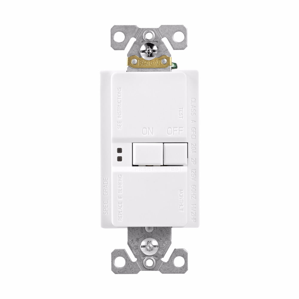 Eaton SGFD20W GFCI Self-Test Blank Face 20A 125V