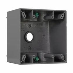 Crouse-Hinds TP7130 Weatherproof Outlet Box 2-5/8 Gray Die-Cast Aluminum (2 Gang) 78618907130