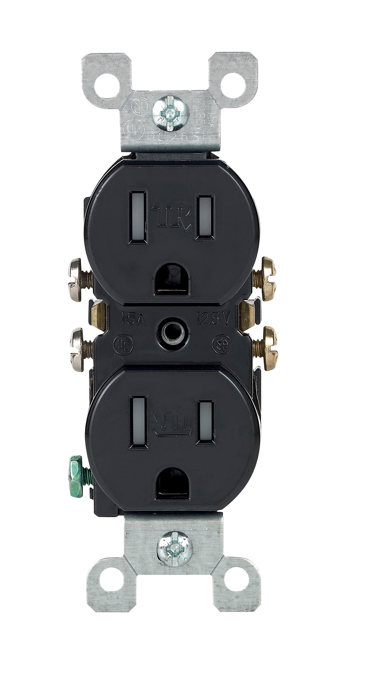 Leviton T5320-E 15 Amp 125 Volt Tamper-Resistant Duplex Receptacle 2 Poles 3 Wires