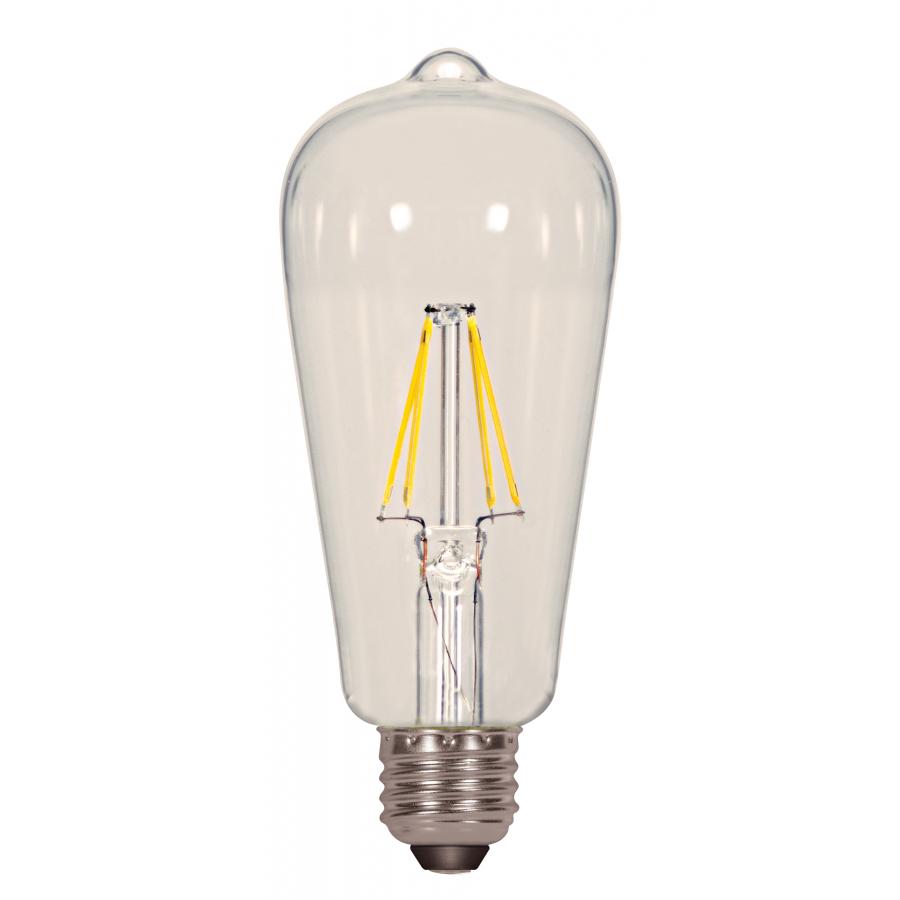 SATCO S9895 Dimmable Filament LED Lamp 6.5 Watt Medium Base 3000K 810 Lumens