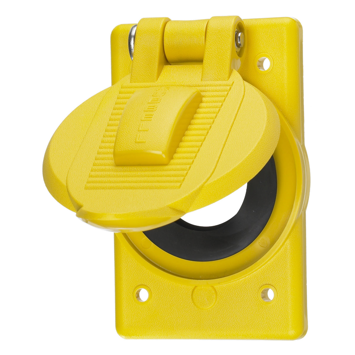 Hubbell HBL74CM23WO HUB Yellow Polycarb Weatherproof Rcpt Plate