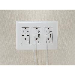 Hubbell USB20A5W USB Charger Receptacle 20A 125V