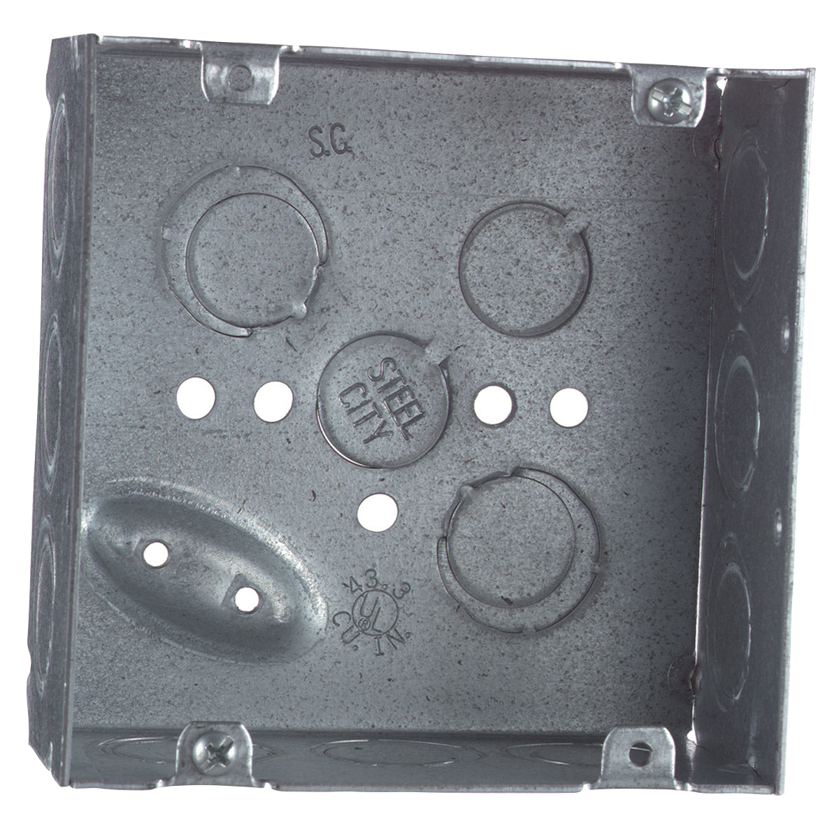 ABB 721711/23/4E Steel City 72171-1/2-3/4-E Outlet Box, 42 cu-in Capacity, 1 Outlet, 16 Knockouts