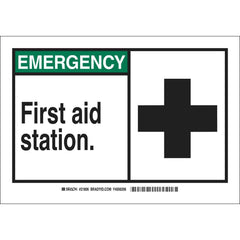 Brady 21806 First Aid Station Sign 10x7