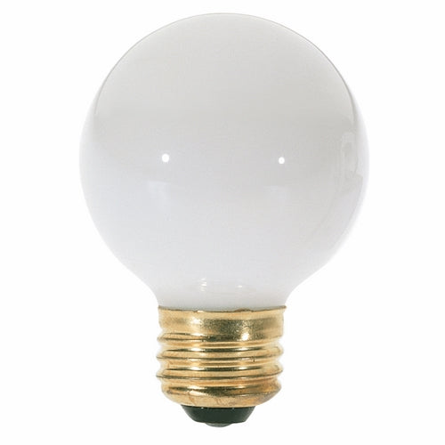 Satco S3828 Decorative Dimmable Globe Incandescent Lamp 40 W E26 Medium 40G18 1/2/W