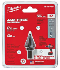 Milwaukee 48-89-9207 Step Drill Bit, 7/8 in Dia Min Hole, 7/8 in Dia Max Hole, 1 Step