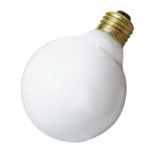 SATCO A3640 25 WATT G25 INCANDESCENT GLOSS WHITE