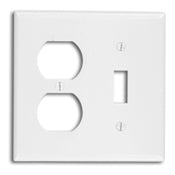 Leviton 78005 2-Gang 1-Toggle 1-Duplex Device Combination Wallplate Standard Size