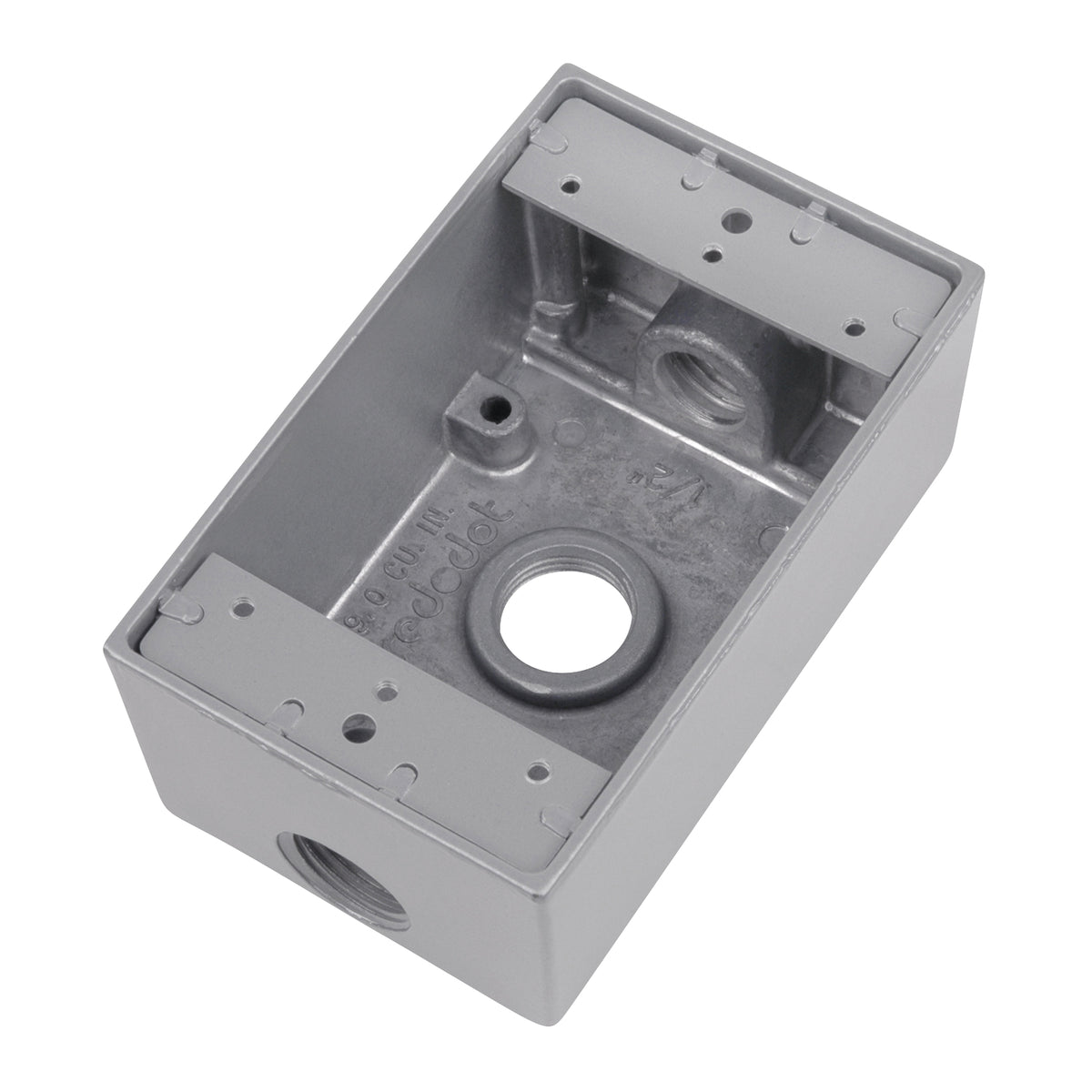 ABB DIH3-1-LM Red Dot Die-Cast Aluminum Weatherproof Box 1-Gang 3 Holes 1/2 Inch