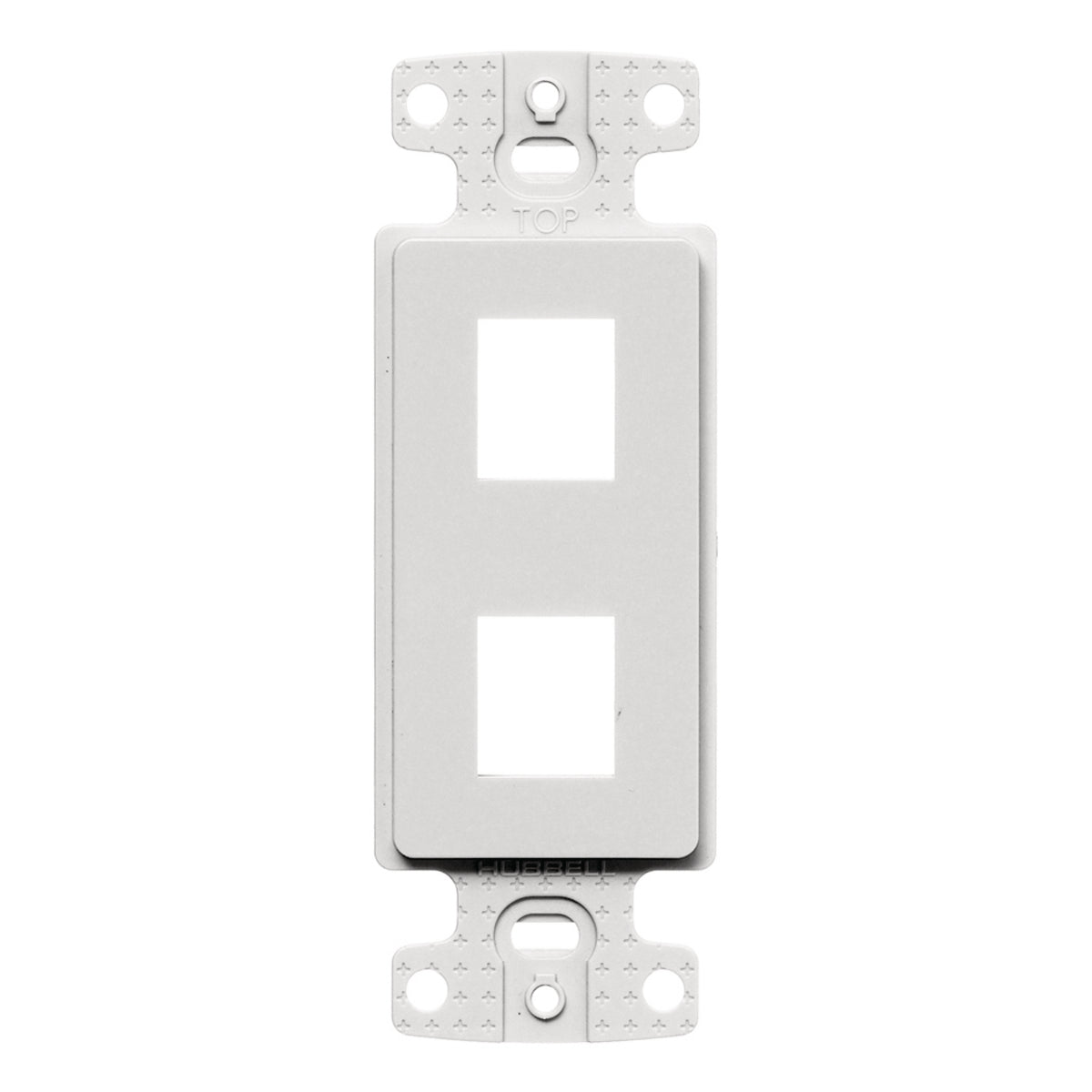 Hubbell NS612W HUBBELL PLATE DECORATOR KEYSTONE FRAME 2PORT WH