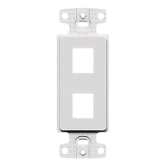 Hubbell NS612W HUBBELL PLATE DECORATOR KEYSTONE FRAME 2PORT WH