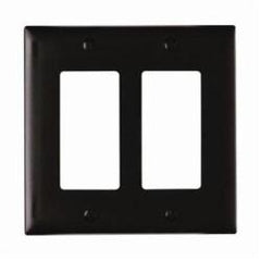 Legrand TP262-BK Trademaster Plate 2gang 2 Decorator Black