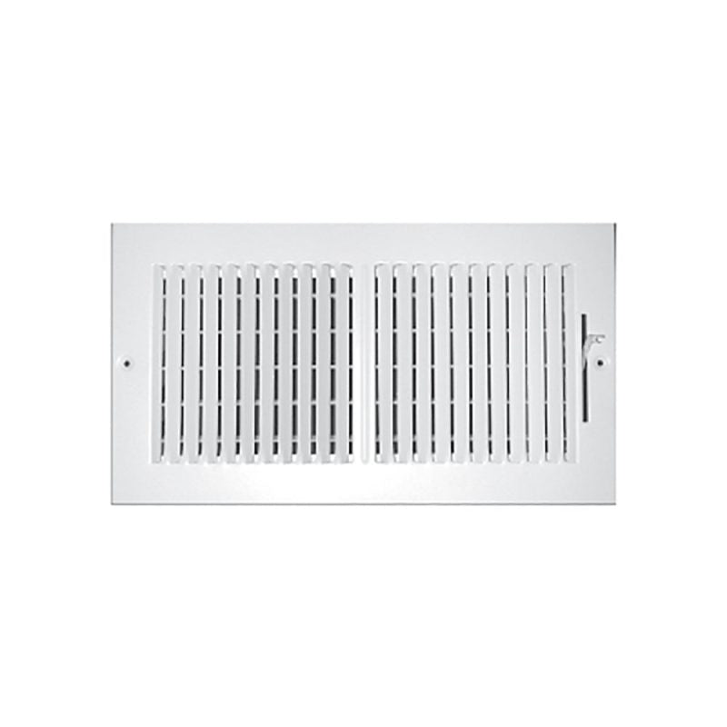 T A Industries Inc 102M12X06 Ceiling Register, 2-Way Stamped, 12 in x 6 in, Steel, White