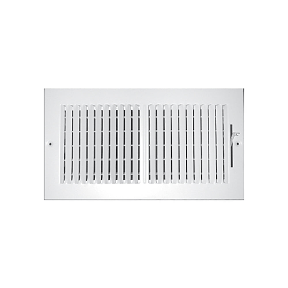 T A Industries Inc 102M12X08 Ceiling Register, 2-Way Stamped, 12 in x 8 in, Steel, White