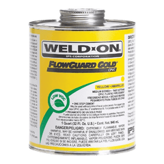 IPS Corporation 11028 FlowGuard Gold Medium Bodied CPVC Pipe Cement, 1/2 pt Metal Can, Yellow