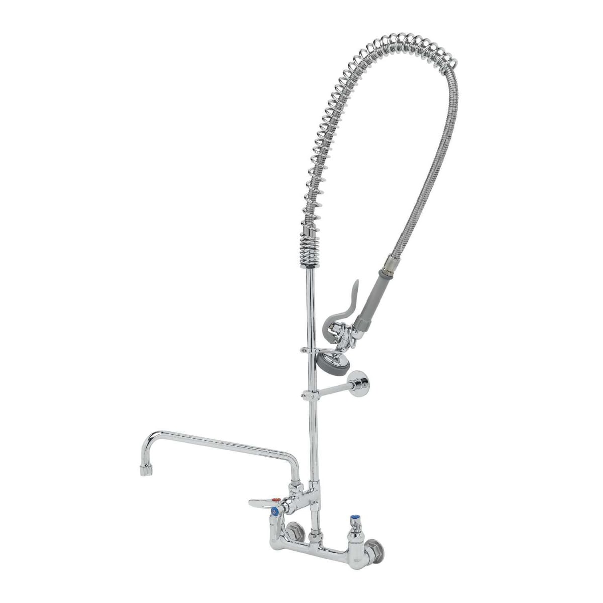 T&S Brass B-0133-ADF12-B EasyInstall Pre-Rinse Unit with 12 inch Add-On Faucet, Spring Action