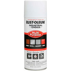 Rust-Oleum 1690830 Industrial 1600 System General Purpose Enamel Aerosol Flat White 12 oz Can