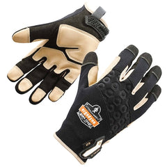 Ergodyne 17143 710LTR M Black Heavy-Duty Leather-Reinforced Gloves