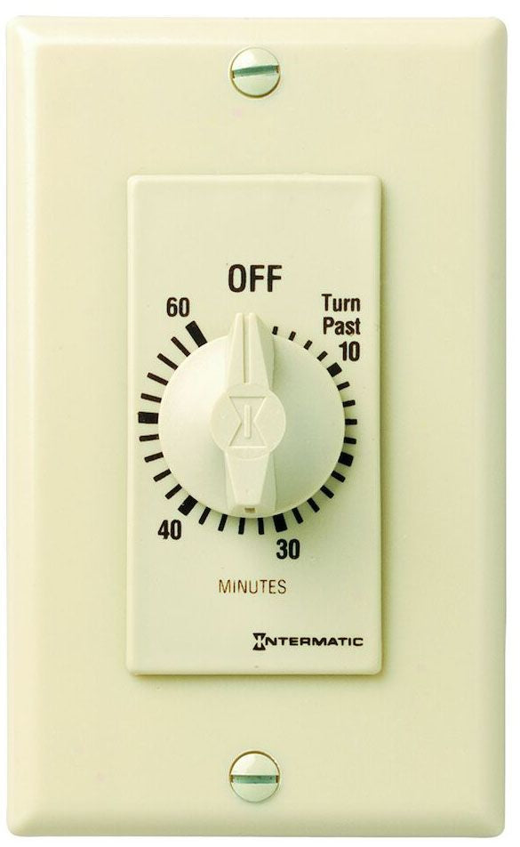 Intermatic FD60MC 60 Minute 125 to 277 VAC 60 Hz SPST Ivory Countdown Timer