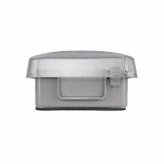 Intermatic WP5220C 2-Gang Vertical Hinge 2-1/4 Inch Extra Duty Clear Plastic Receptacle Cover with Guard Insert