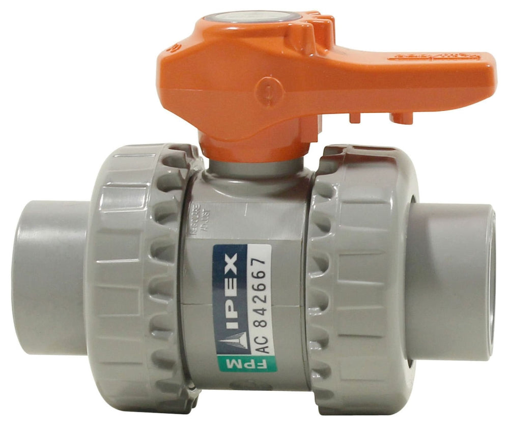 IPEX 353044 3/4 VXE True Union Ball Valve CPVC FPM Socket/Thread Easyfit Corzan