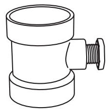 IPEX 397511 Tee Testing PVC for Flue Gas Venting 2 x 2 x 1/2 Inch Hub x Hub x FPT 1738