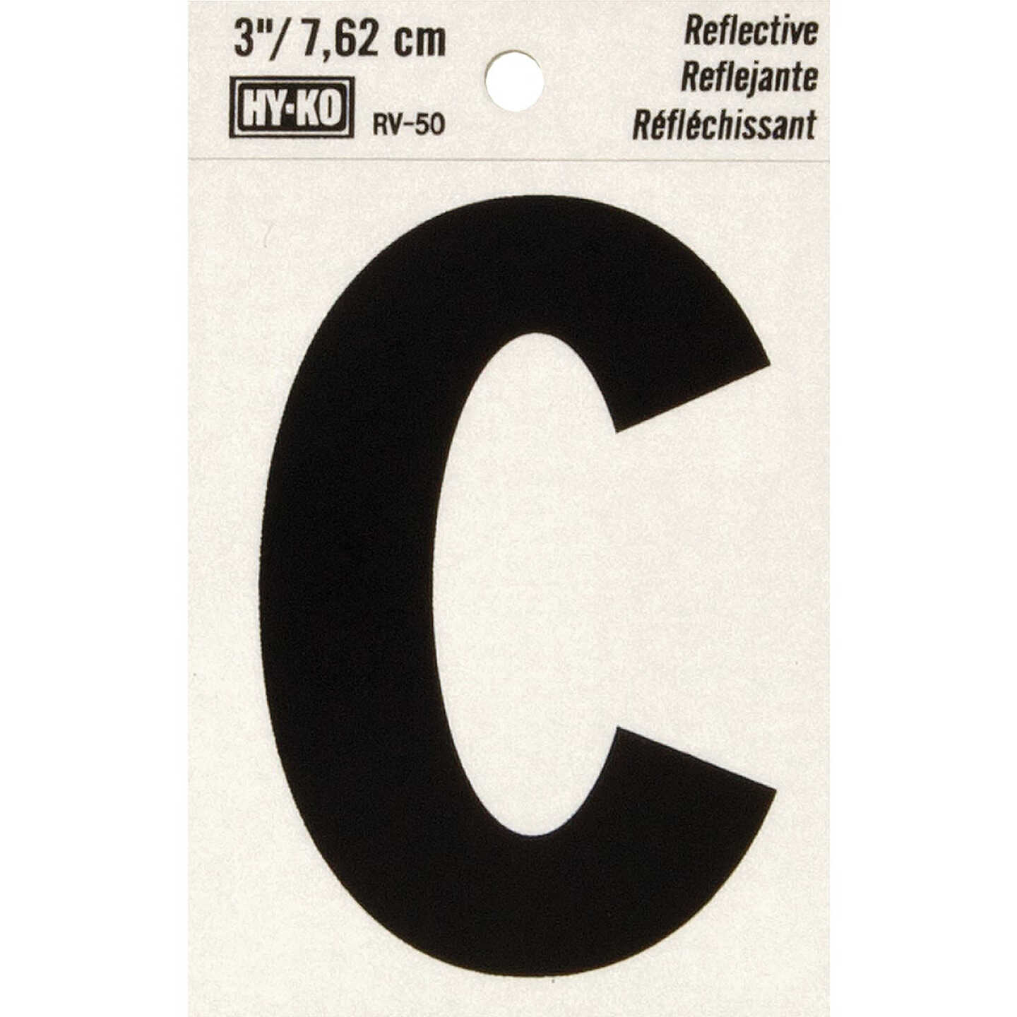 HY-KO Hy-Ko RV-50C Vinyl 3 In Reflective Adhesive Letter (Each)