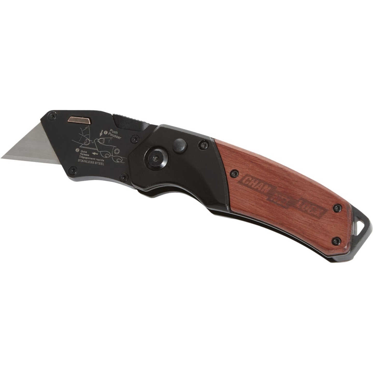 CHANNELLOCK Channellock GS19017 Wood Grip Folding Utility Knife (4-1/4 In.)