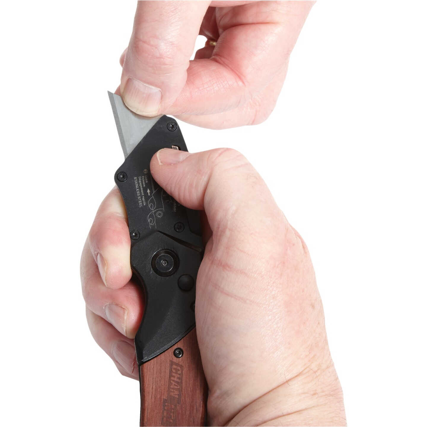 CHANNELLOCK Channellock GS19017 Wood Grip Folding Utility Knife (4-1/4 In.)