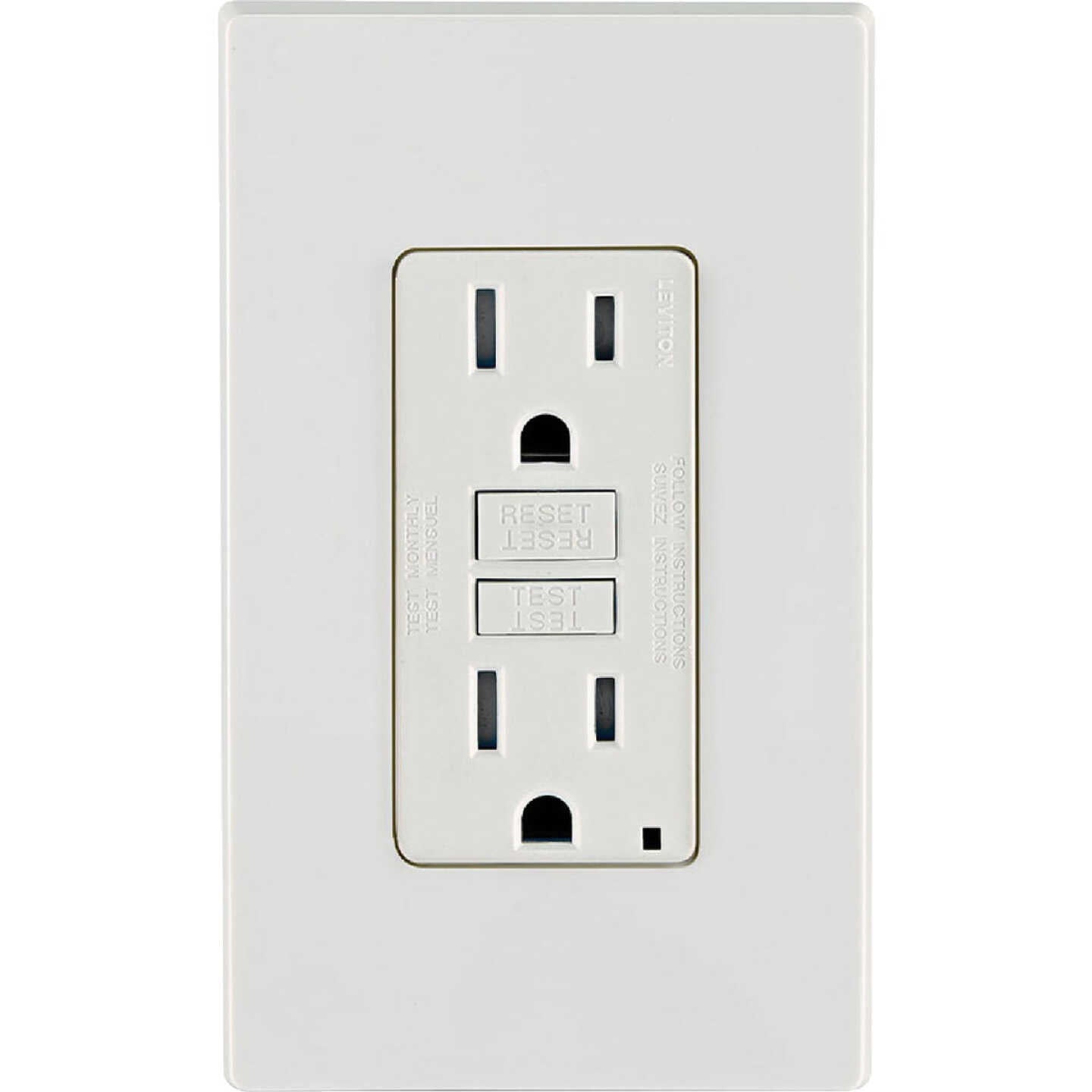 LEVITON Leviton RN2-GFTR1-0KW SmartLockPro Self-Test Tamper Resistant GFCI Outlet 15A 125V (1-Pack) LVTRN2GFTR10KW