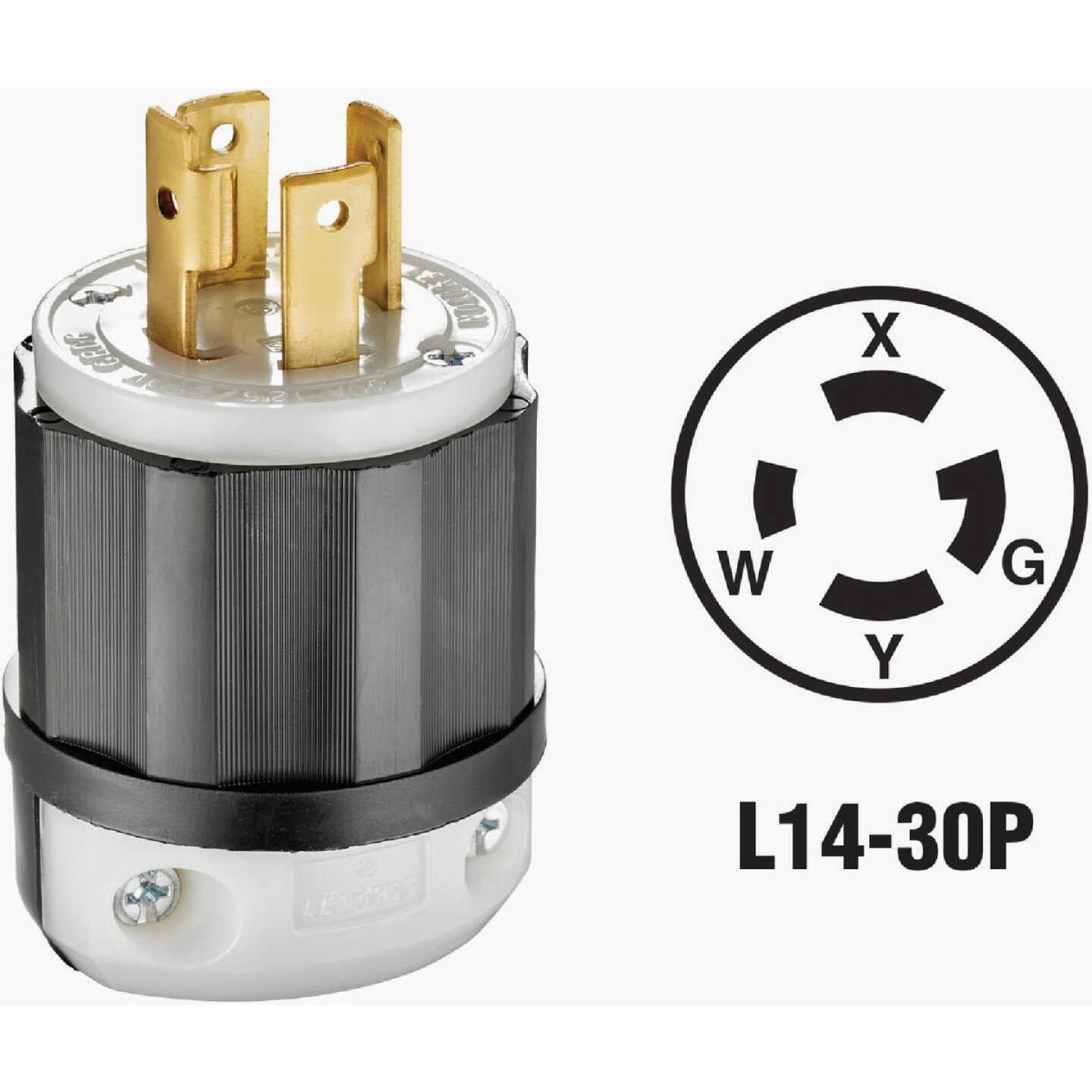 LEVITON Leviton R61-02711-0BX L14-30P locking cord plug 30A 125/250V (1 pack) 021-02713-0PB