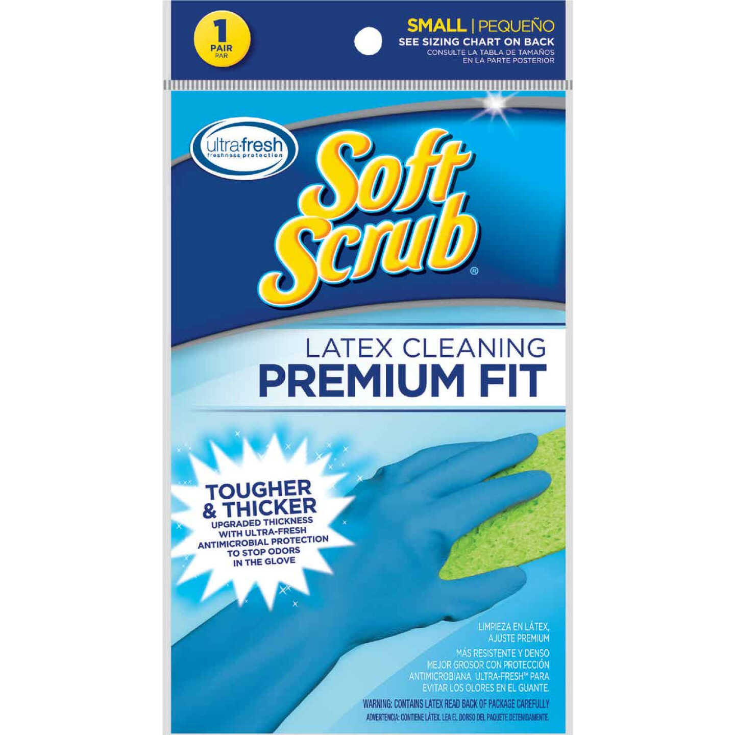 SOFT SCRUB Soft Scrub 12410-26 Small Premium Fit Latex Rubber Glove Pack