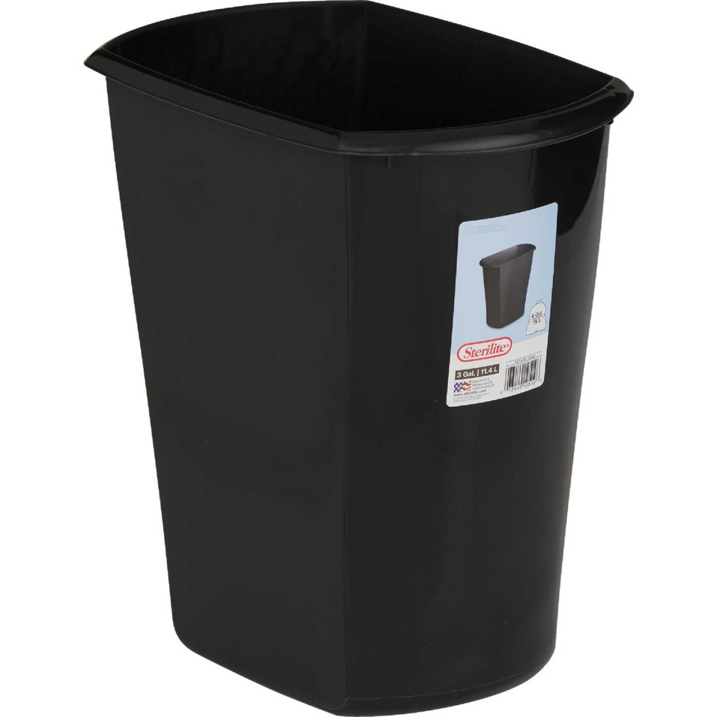 STERILITE Sterilite 10469008 3 Gallon Rectangular Wastebasket (3 Gal)