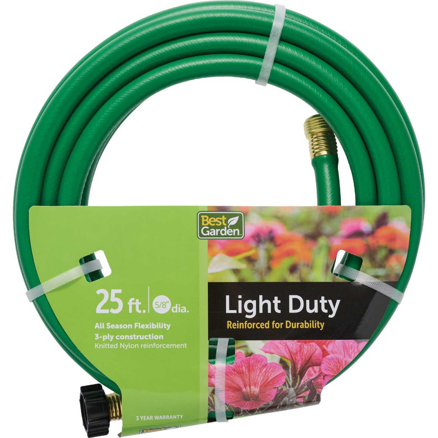 BEST GARDEN Best Garden 702742 Light-Duty Garden Hose 5/8 in. Dia. x 25 ft.