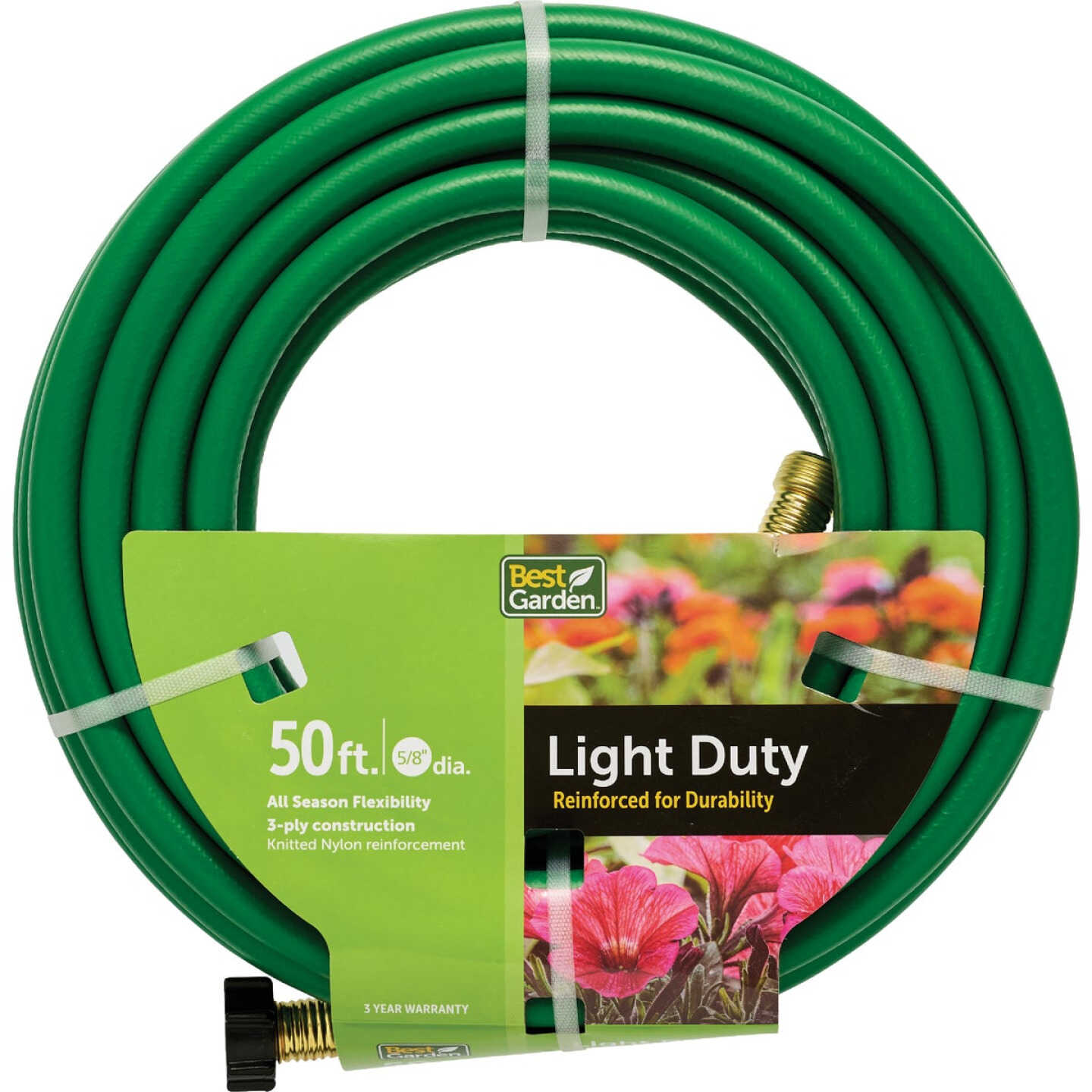 BEST GARDEN Best Garden 702751 5/8 in. Dia. x 50 ft Light-Duty Garden Hose (50 ft)