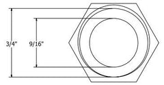 Jones Stephens B10104 Basin Nut 1/2 x 14 x 9/16 inch