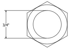 Jones Stephens G20003 3/4 MIP X 1/2 FIP Tap X 3/4 Male Hose Adapter